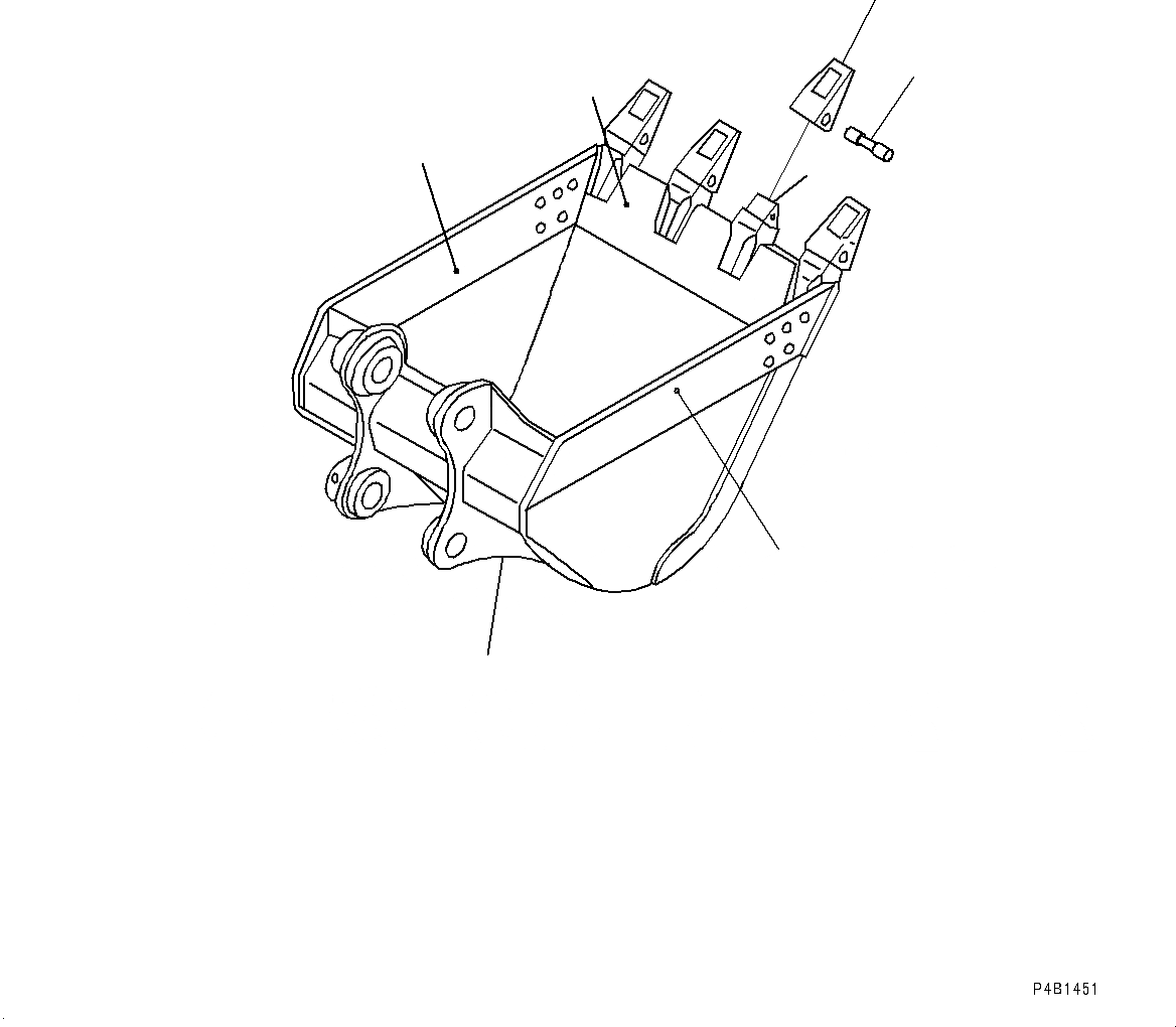 Схема запчастей Komatsu PC300-8 - ЭКСКАВАТ. КОВШ, (/) (№-) ЭКСКАВАТ. КОВШ, .M, MM ШИР., ГОРИЗОНТАЛЬН. ПАЛЕЦ