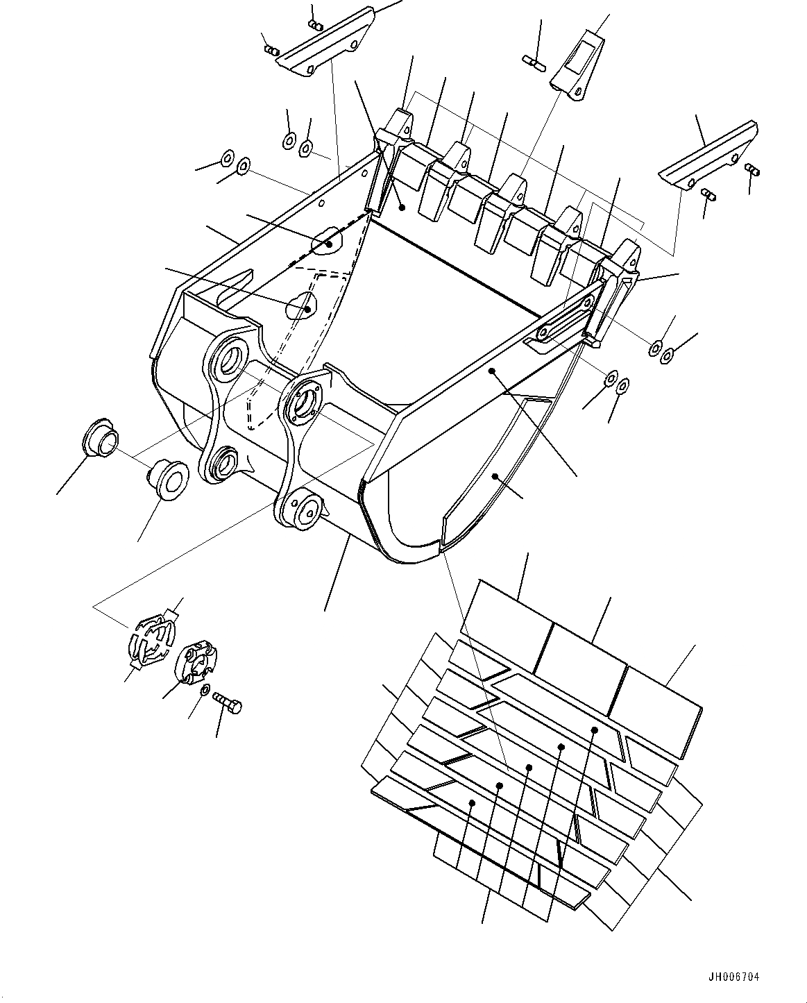 Схема запчастей Komatsu PC300-8 - ME КОВШ (№-) ME КОВШ, .M, MM ШИР., ГОРИЗОНТАЛЬН. ПАЛЕЦ, THRUST ADJUSTMENT, БОКОРЕЗЫ