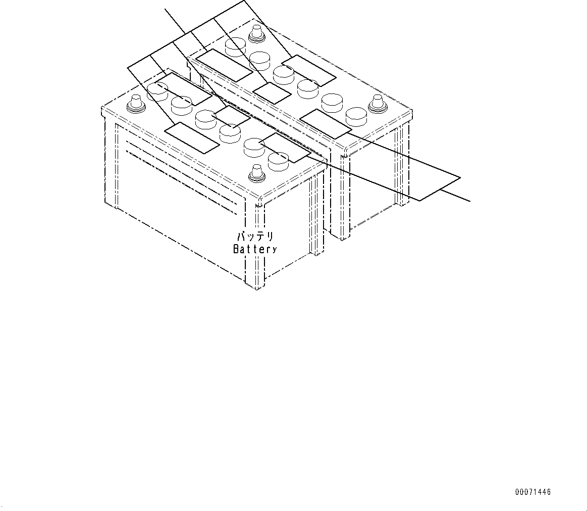 Схема запчастей Komatsu PC300-8 - ПРЕДУПРЕЖДАЮЩ. МАРКИРОВКАS, АККУМУЛЯТОР (№77-) ПРЕДУПРЕЖДАЮЩ. МАРКИРОВКАS, АККУМУЛЯТОР, ИСПАНИЯ-АНГЛ., США