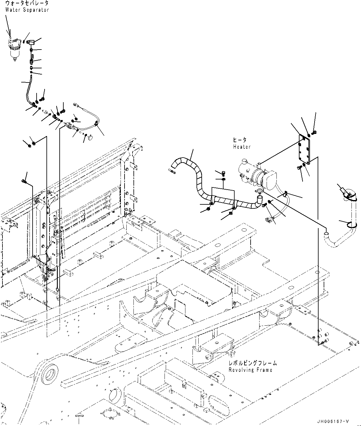 Схема запчастей Komatsu PC300-8 - WEBASTO ОБОГРЕВАТЕЛЬ., (/) (№-) WEBASTO ОБОГРЕВАТЕЛЬ., PROVISION ДЛЯ WEBASTO ОБОГРЕВАТЕЛЬ.