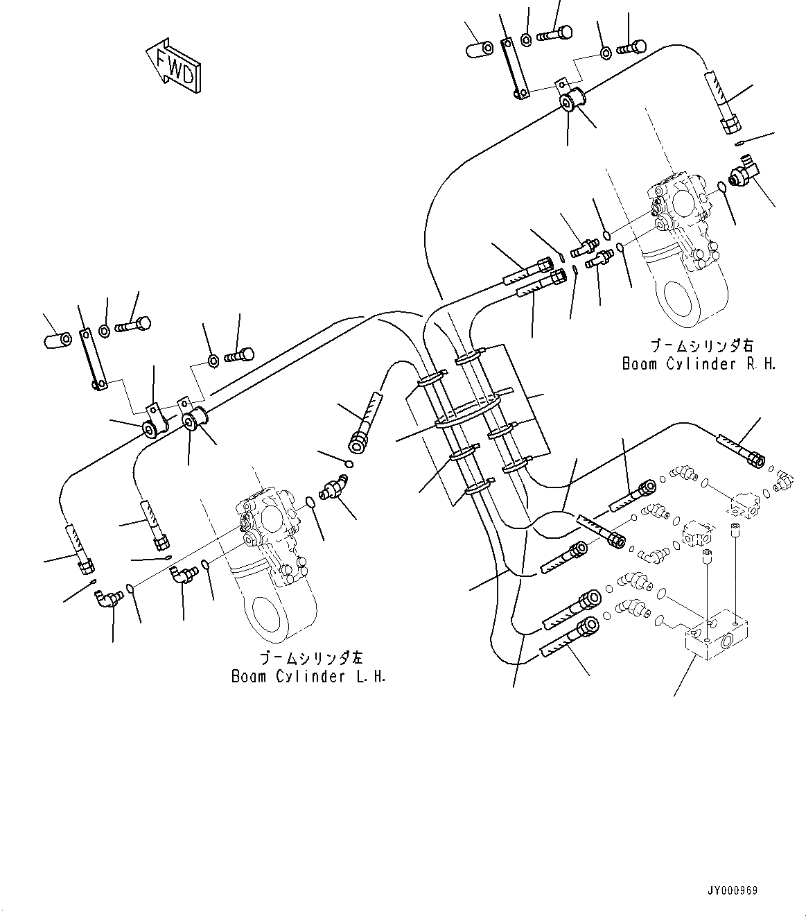 Схема запчастей Komatsu PC300LC-8 - ANTI-DROP КЛАПАН ТРУБЫ, ЦИЛИНДР СТРЕЛЫ (№-) ANTI-DROP КЛАПАН ТРУБЫ, СТРЕЛА