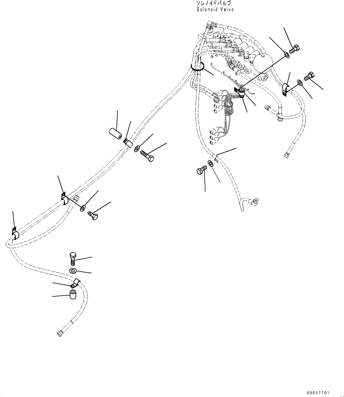 Схема запчастей Komatsu PC300LC-8 - СОЛЕНОИДНЫЙ КЛАПАН ТРУБЫ, КРЕПЛЕНИЕ (№-) СОЛЕНОИДНЫЙ КЛАПАН ТРУБЫ