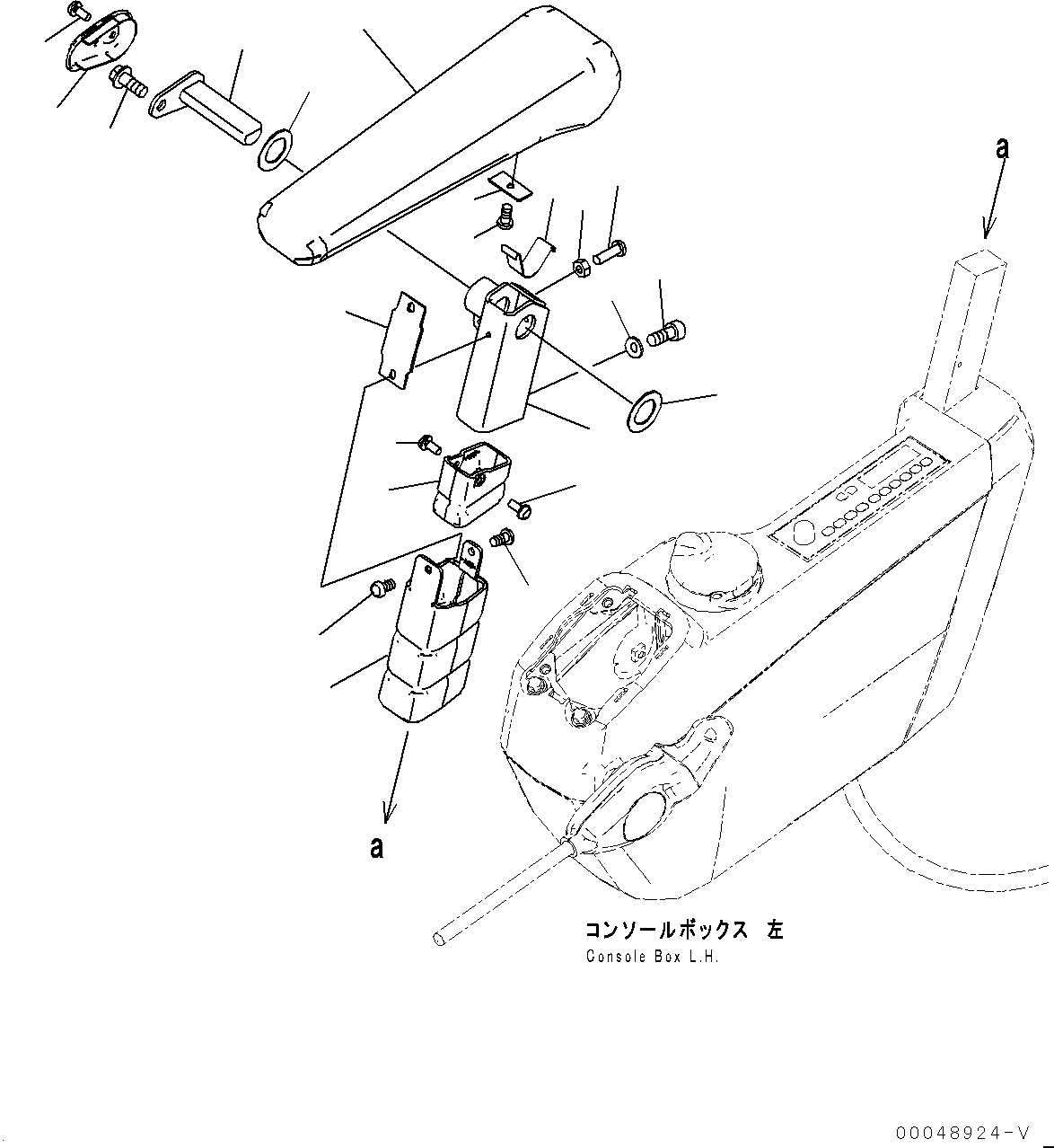 Схема запчастей Komatsu PC300LC-8 - КАБИНА, ПОЛ, ПОДЛОКОТНИК, ЛЕВ. (№-) КАБИНА, ЕС ARRANGEMENT