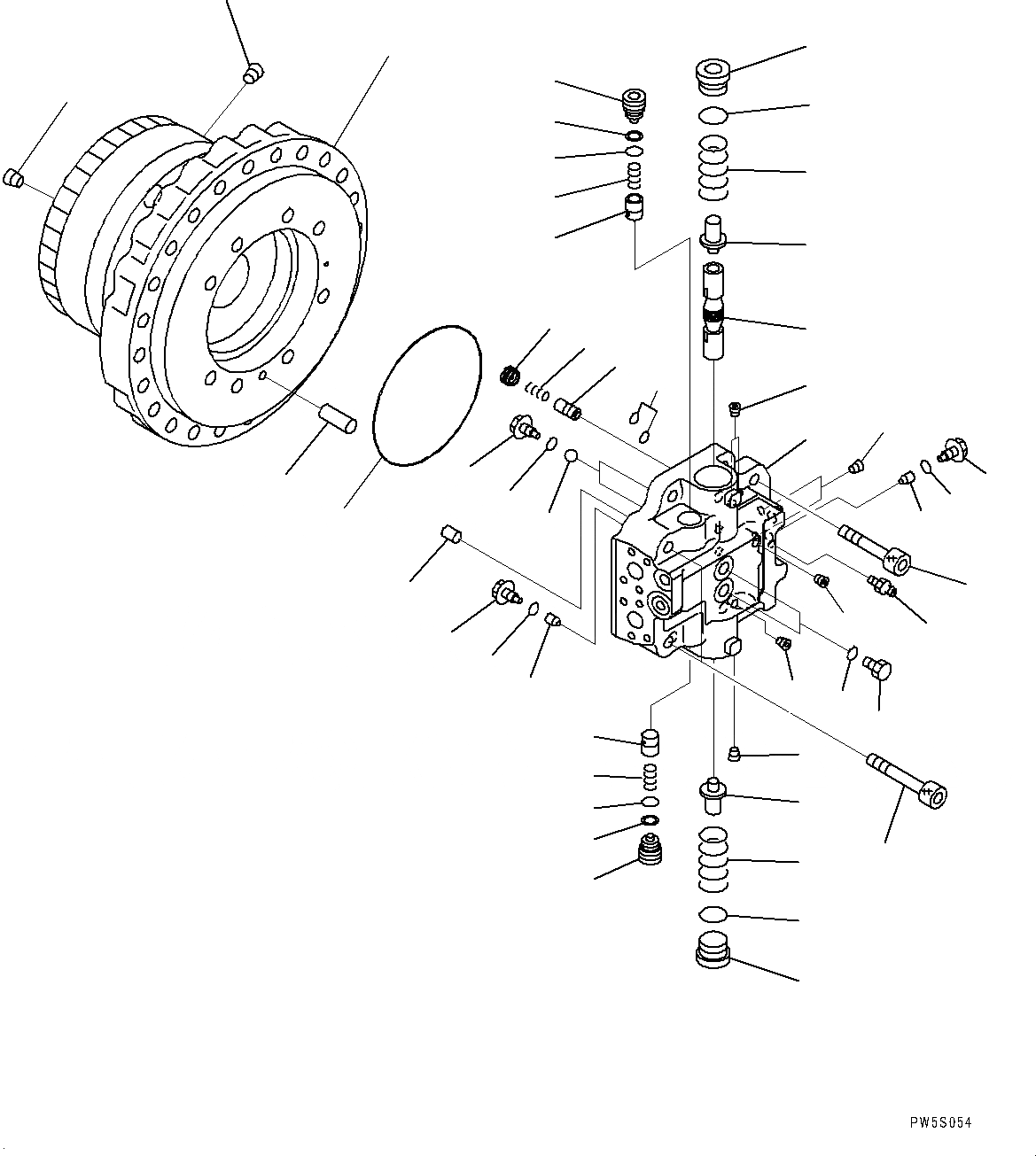 Схема запчастей Komatsu PC300LC-8 - МОТОР ХОДА И КОНЕЧНАЯ ПЕРЕДАЧА, МОТОР ХОДА (/) (№-9) МОТОР ХОДА И КОНЕЧНАЯ ПЕРЕДАЧА