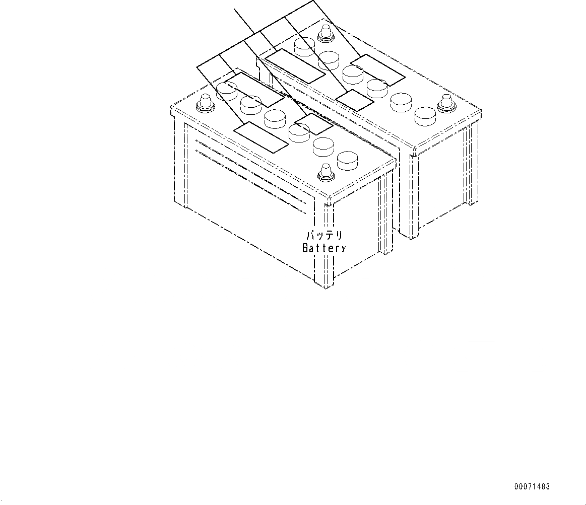 Схема запчастей Komatsu PC300LC-8 - ПРЕДУПРЕЖДАЮЩ. МАРКИРОВКАS, АККУМУЛЯТОР (№77-) ПРЕДУПРЕЖДАЮЩ. МАРКИРОВКАS, АККУМУЛЯТОР, АНГЛ., США И PUERTO RICO