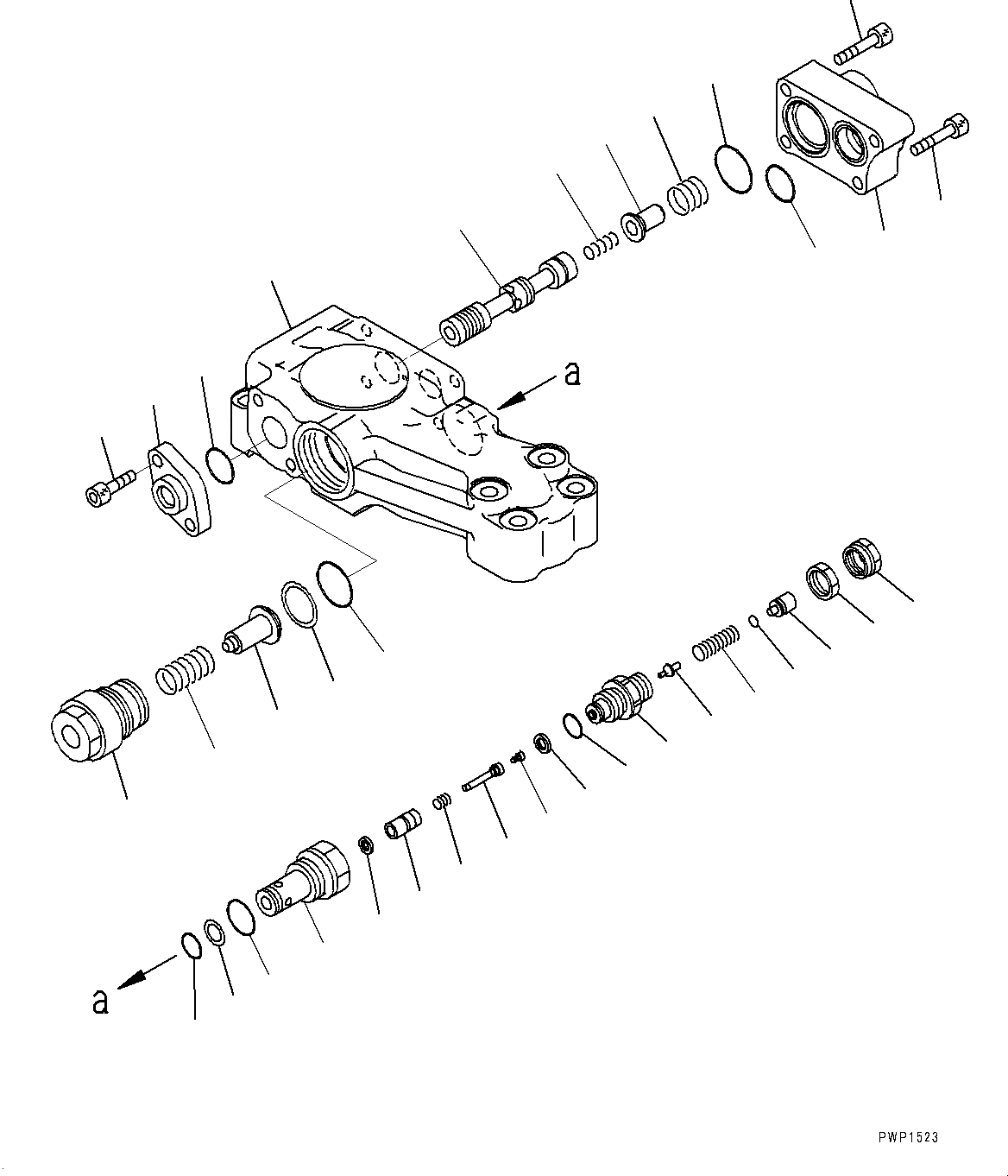 Схема запчастей Komatsu PC350LC-8 - ANTI-DROP КЛАПАН ТРУБЫ, РУКОЯТЬ ANTI-DROP КЛАПАН (/) (№-) ANTI-DROP КЛАПАН ТРУБЫ, СТРЕЛА И РУКОЯТЬ, С СИГНАЛИЗ. ПЕРЕГРУЗКИ, ДЛЯ KAL