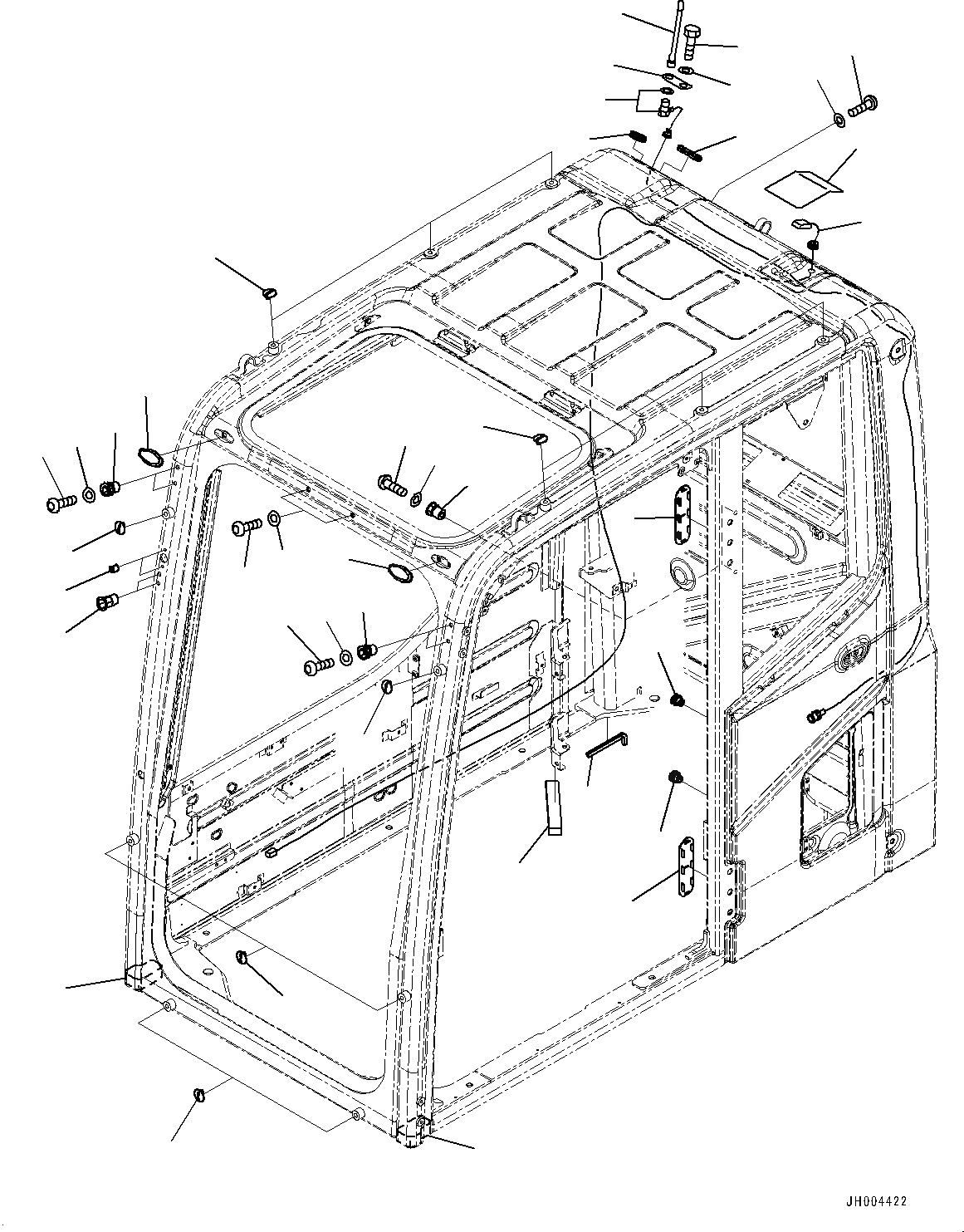 Схема запчастей Komatsu PC350LC-8 - КАБИНА, KOMTRAX FILM АНТЕННА (№-) КАБИНА, ЕС ARRANGEMENT, С KOMTRAX, PROVISION ДЛЯ KOMTRAX