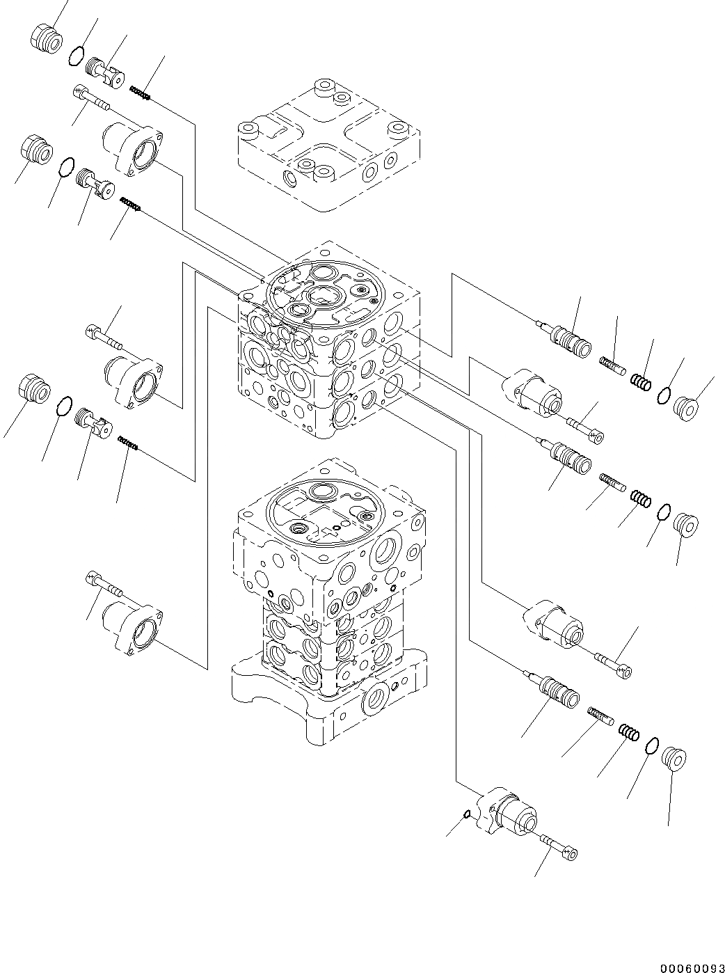 Схема запчастей Komatsu PC130-8 - УПРАВЛЯЮЩ. КЛАПАН, -КЛАПАН (/) (№8-) УПРАВЛЯЮЩ. КЛАПАН, БЕЗ -ДОПОЛН. АКТУАТОР ТРУБЫ