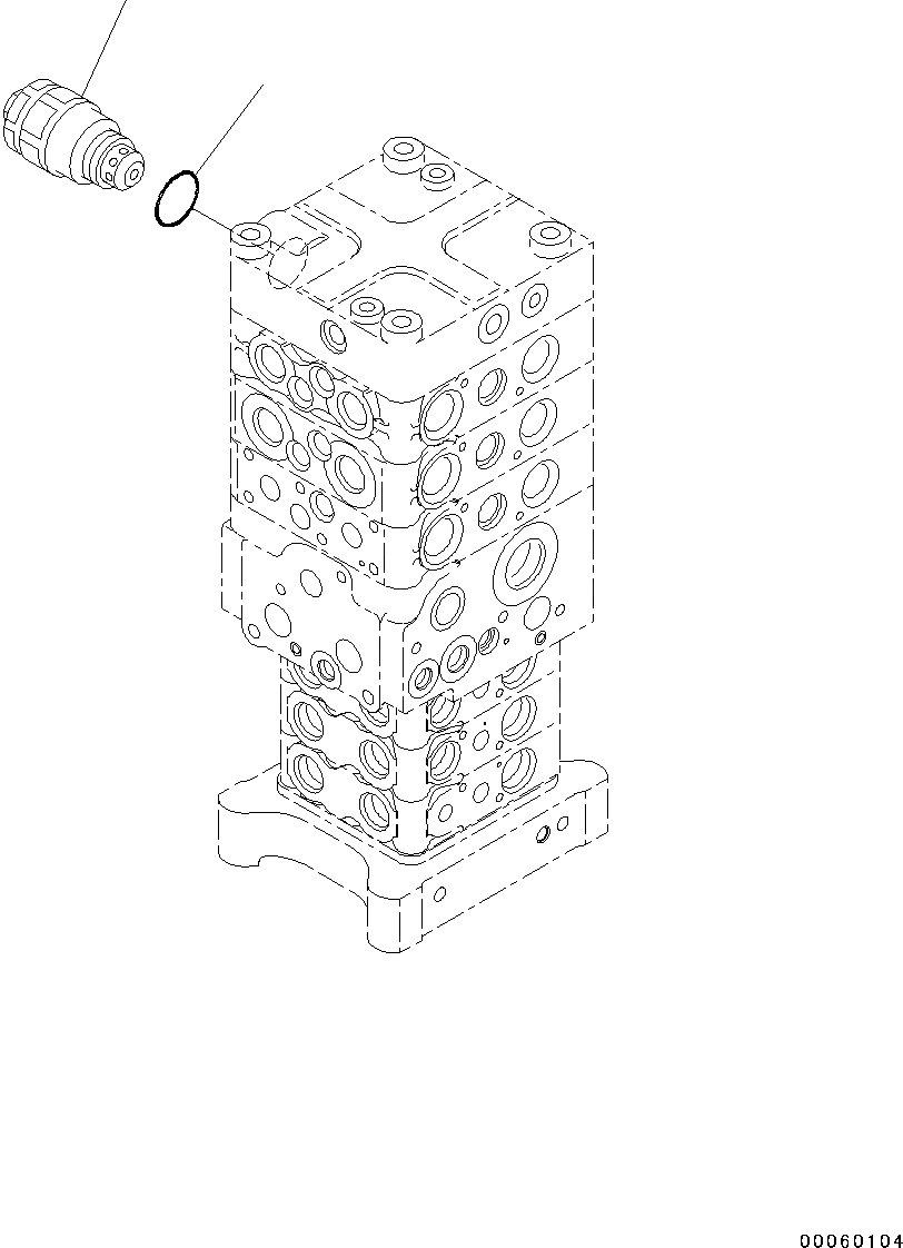 Схема запчастей Komatsu PC130-8 - УПРАВЛЯЮЩ. КЛАПАН, -КЛАПАН (/) (№8-) УПРАВЛЯЮЩ. КЛАПАН, БЕЗ -ДОПОЛН. АКТУАТОР ТРУБЫ