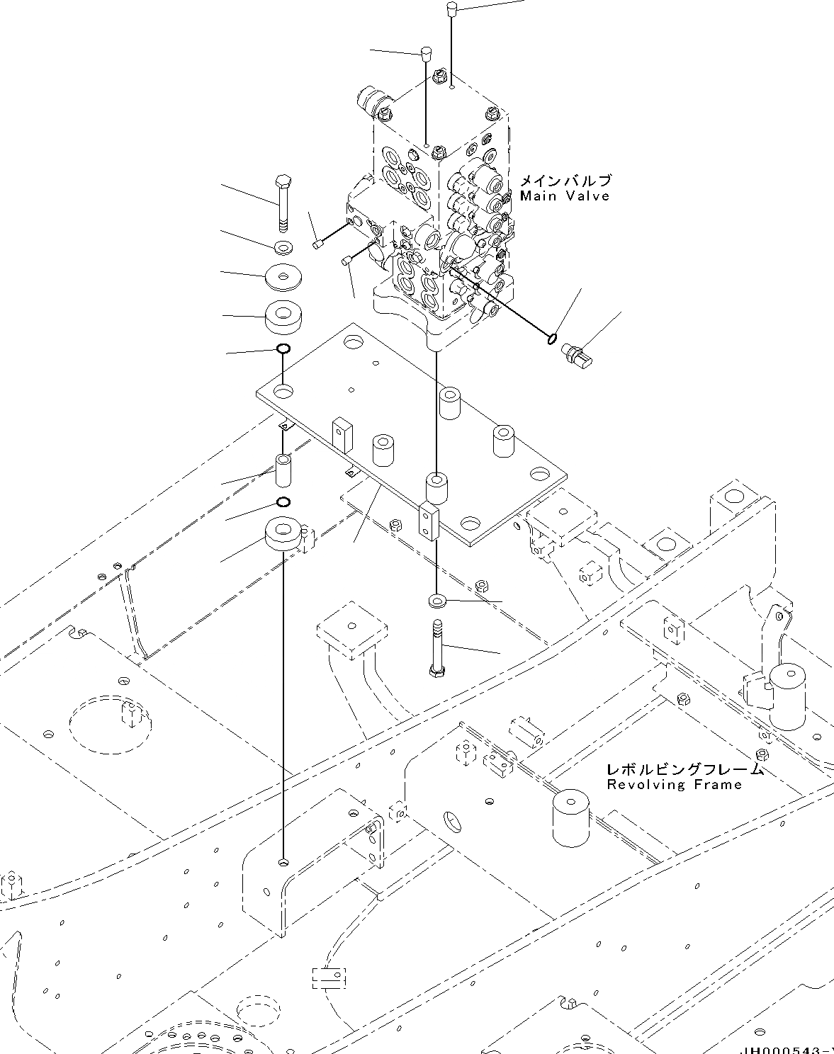 Схема запчастей Komatsu PC130-8 - УПРАВЛЯЮЩ. КЛАПАН, КОРПУС КЛАПАНА И ДАТЧИК (№8-) УПРАВЛЯЮЩ. КЛАПАН, БЕЗ -ДОПОЛН. АКТУАТОР ТРУБЫ