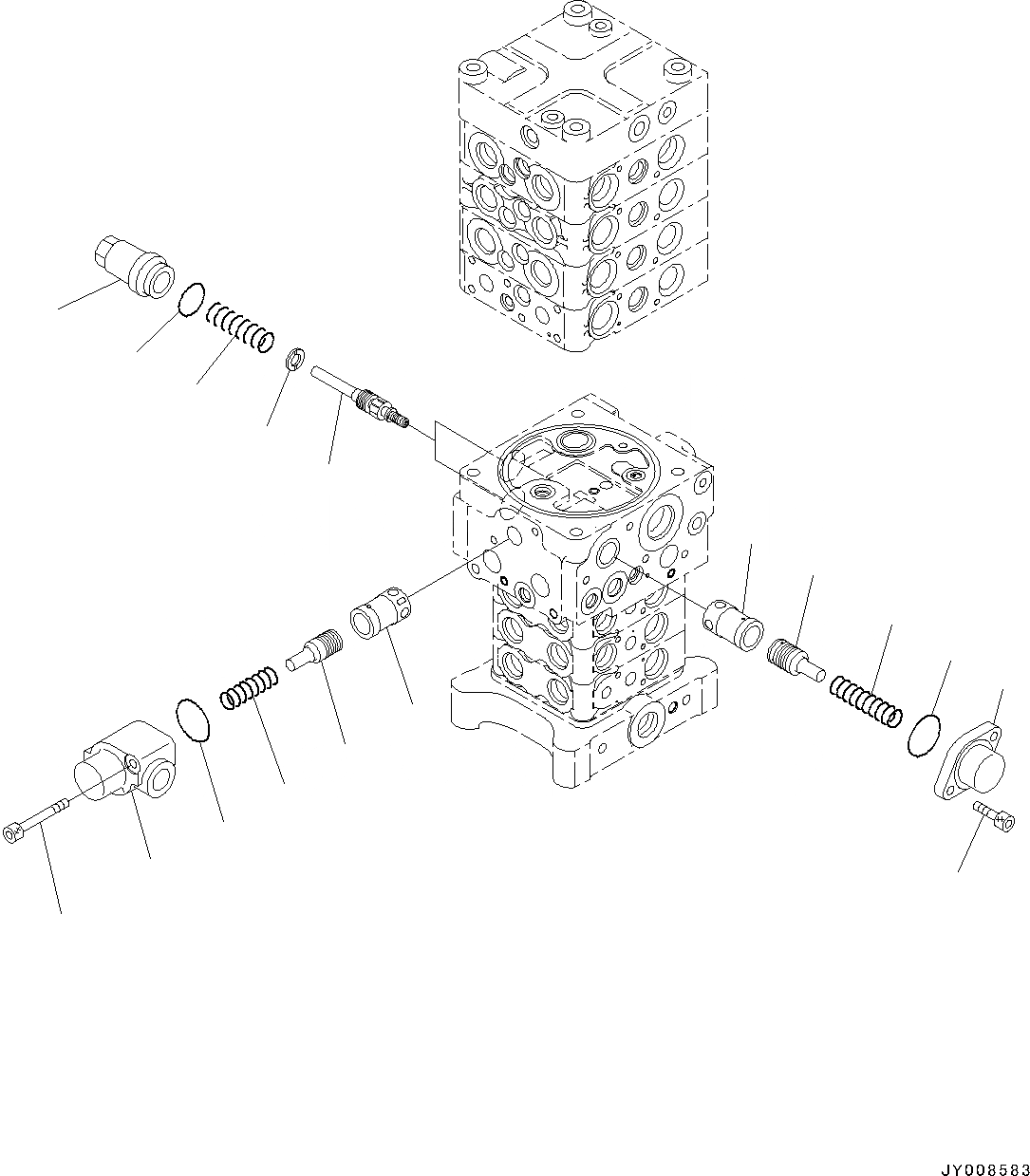 Схема запчастей Komatsu PC130-8 - УПРАВЛЯЮЩ. КЛАПАН, 7-КЛАПАН (7/7) (№8-) УПРАВЛЯЮЩ. КЛАПАН, -АКТУАТОР