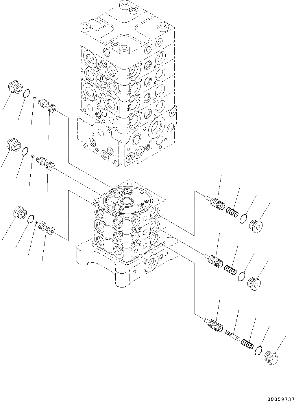 Схема запчастей Komatsu PC130-8 - УПРАВЛЯЮЩ. КЛАПАН, 7-КЛАПАН (/7) (№8-8) УПРАВЛЯЮЩ. КЛАПАН, -АКТУАТОР, ДЛЯ KAL