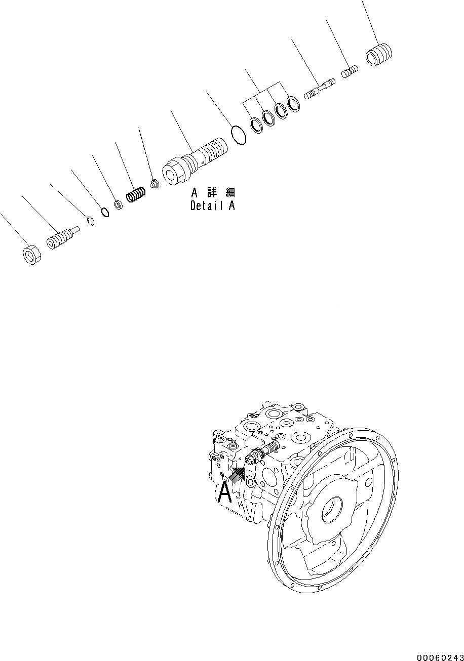 Схема запчастей Komatsu PC130-8 - ПОРШЕНЬ НАСОС, ВНУТР. ЧАСТИ (8/9) (№8-89) ПОРШЕНЬ НАСОС