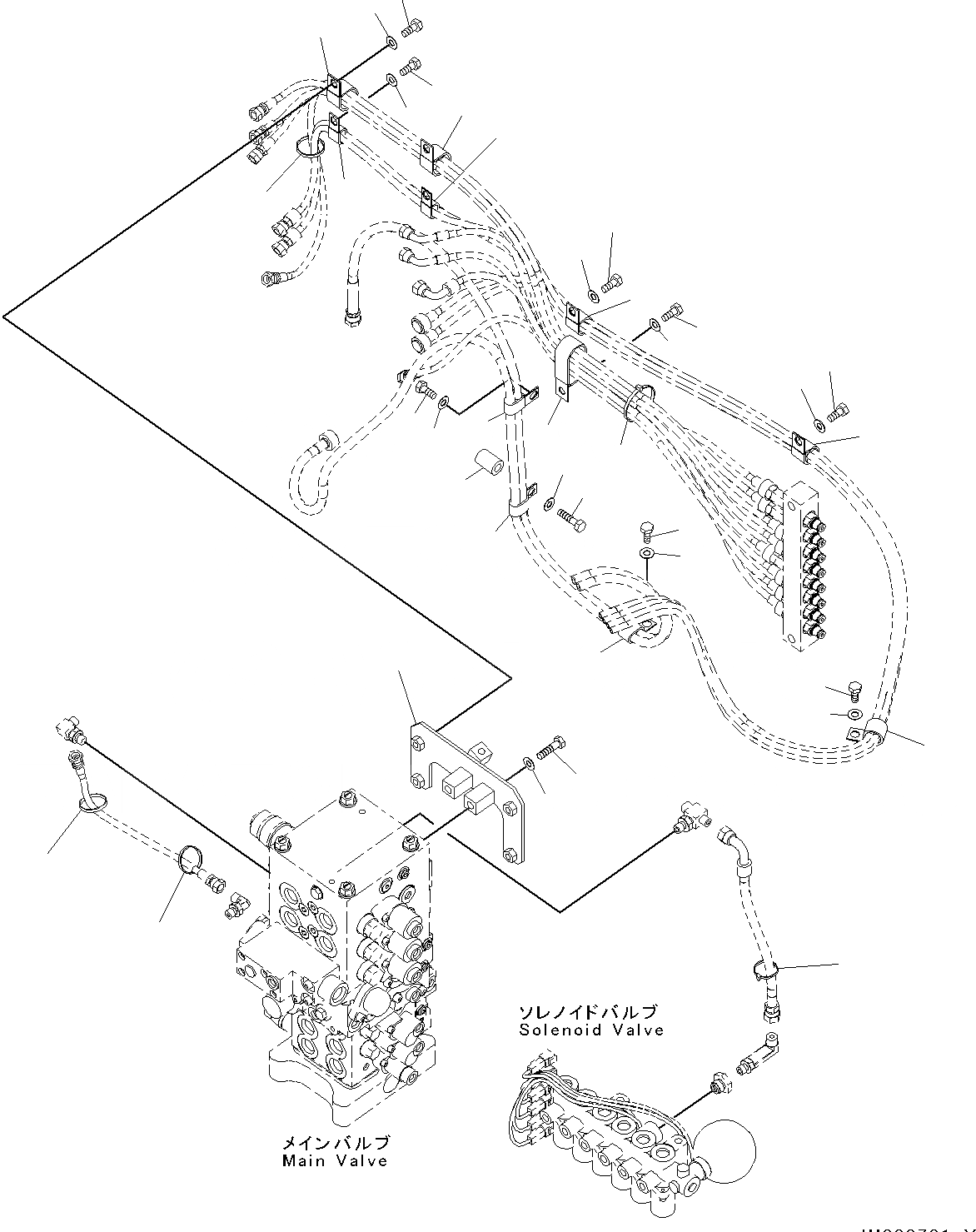 Схема запчастей Komatsu PC130-8 - ПРОПОРЦИОНАЛЬН. PRESSURE УПРАВЛ-Е (PPC) КЛАПАН ТРУБЫ, КОРПУС И КРЕПЛЕНИЕ (№8-) ПРОПОРЦИОНАЛЬН. PRESSURE УПРАВЛ-Е (PPC) КЛАПАН ТРУБЫ, БЕЗ -ДОПОЛН. АКТУАТОР ТРУБЫ