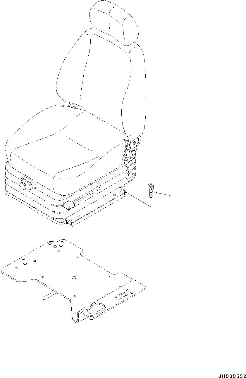 Схема запчастей Komatsu PC130-8 - СИДЕНЬЕ ОПЕРАТОРА, БОЛТ (№8-) СИДЕНЬЕ ОПЕРАТОРА, ВОЗД. С ВОЗД. ПОДВЕСКОЙ