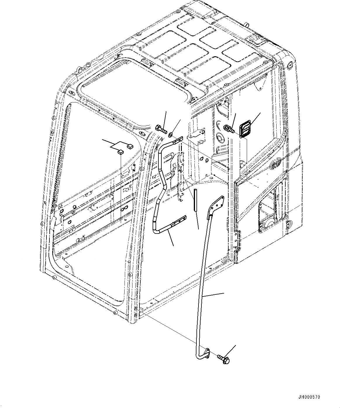 Схема запчастей Komatsu PC130-8 - КАБИНА, PRESSURE КЛАПАН И РУЧКА (№8-) КАБИНА, КАБИНА ROPS, ПРАВ. И ЗАДН. ФИКС. ОКНА, С VOLT POWER ПОДАЮЩ., AM-FM РАДИО, ASIA И OCEANIA