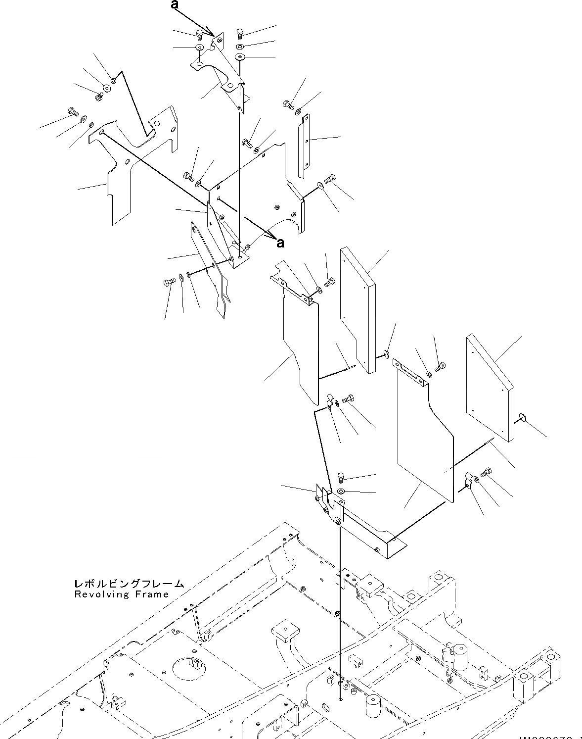 Схема запчастей Komatsu PC130-8 - КАБИНА ПЕРЕГОРОДКА., КРЫШКАAND FIRE WALL (№8-) КАБИНА ПЕРЕГОРОДКА.