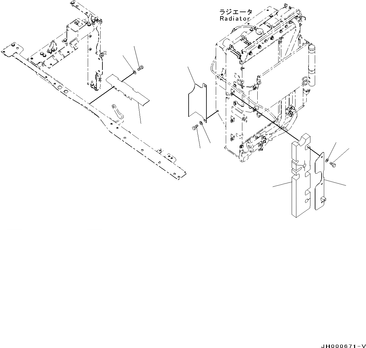 Схема запчастей Komatsu PC130-8 - КАБИНА ПЕРЕГОРОДКА., ОХЛАЖД-Е  (№8-) КАБИНА ПЕРЕГОРОДКА.