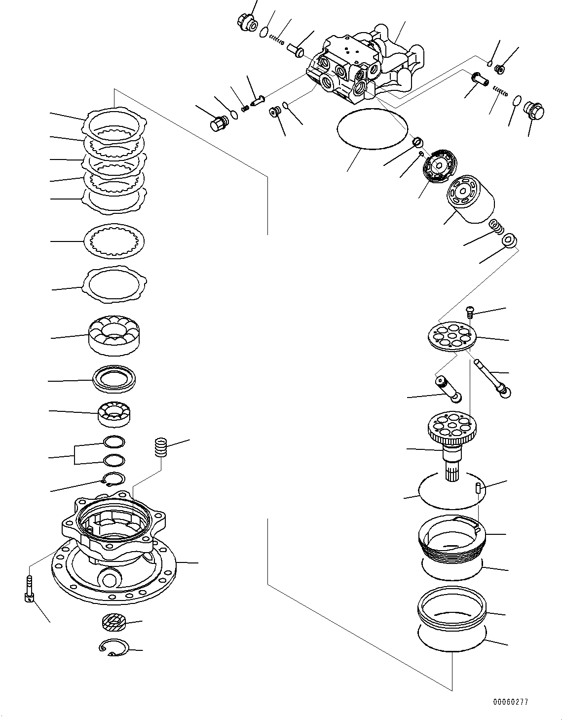 Схема запчастей Komatsu PC130-8 - МЕХАНИЗМ ПОВОРОТА И МОТОР, МОТОР ПОВОРОТА (/) (№8-) МЕХАНИЗМ ПОВОРОТА И МОТОР