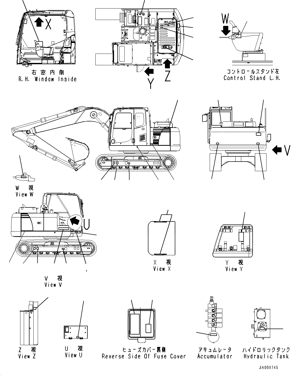 Схема запчастей Komatsu PC130-8 - МАРКИРОВКА (№8-) МАРКИРОВКА, АНГЛ., США И PUERTO RICO, ДЛЯ EPA REGULATIONS TPEM ИЛИ CANADA EPA REGULATIONS TPEM