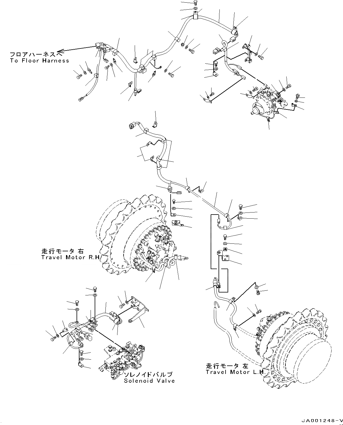 Схема запчастей Komatsu D39EX-22 - ЭЛЕКТРИЧ. ПРОВОДКА, ПРОВОДКА (/) (№-) ЭЛЕКТРИЧ. ПРОВОДКА, БЕЗ EXTRA BAD ТОПЛИВН. И ПЛОХ. ТОПЛИВО СПЕЦ-ЯIFICATION, ВОДН.+DUST, ДОПОЛН. ФИЛЬТР.