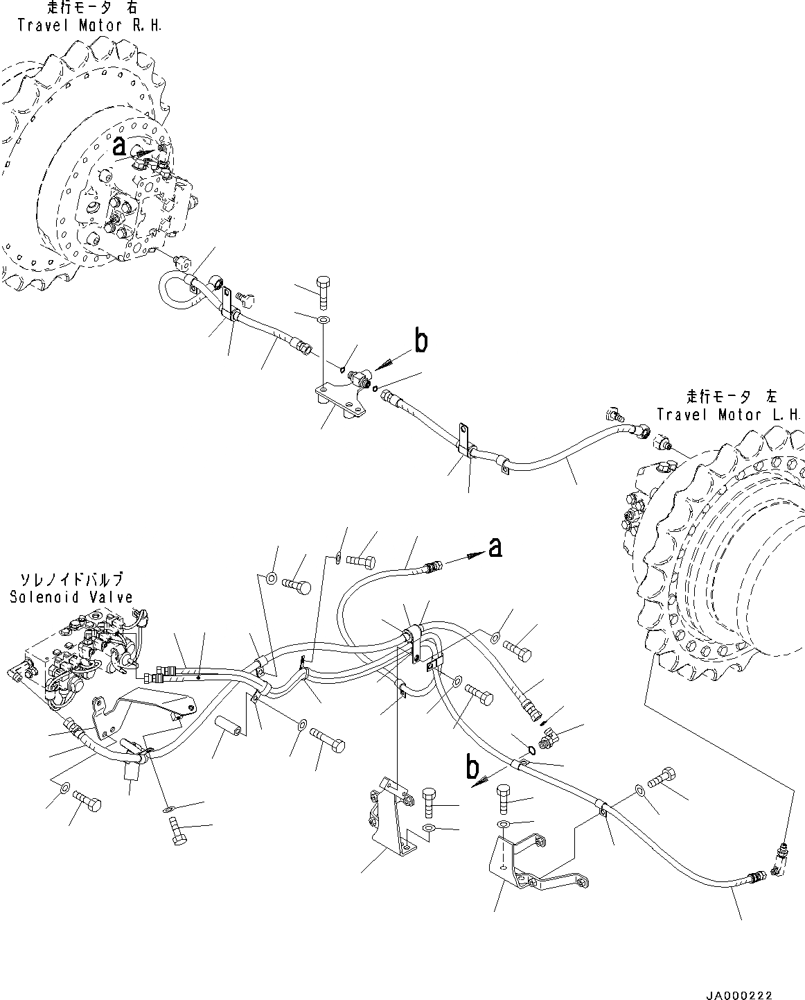 Схема запчастей Komatsu D39EX-22 - PPC ТРУБЫ, ТРУБЫ (№-) PPC ТРУБЫ, ДЛЯ MACHINE С ЗАДН. АКТУАТОР