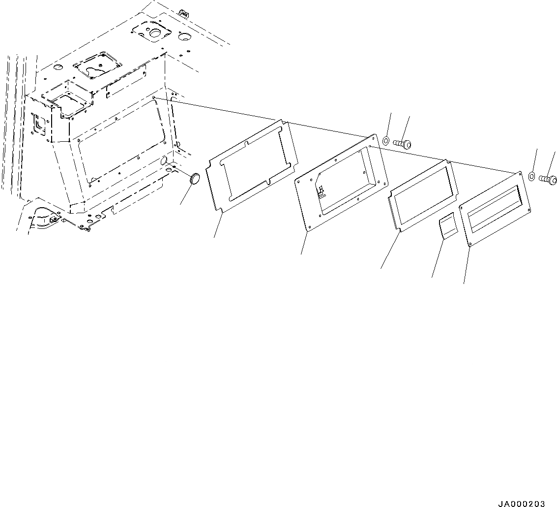 Схема запчастей Komatsu D39EX-22 - КАБИНА ROPS, ОСНОВН. КОНСТРУКЦИЯ ВНУТР. ПОКРЫТИЕ, ПРАВ. (№-) КАБИНА ROPS, С AM-FM STEREO РАДИО С CASSETTE ДЛЯ СТРАН ЕСКАНАТ И ASIA, С МАСТЕР КЛЮЧ