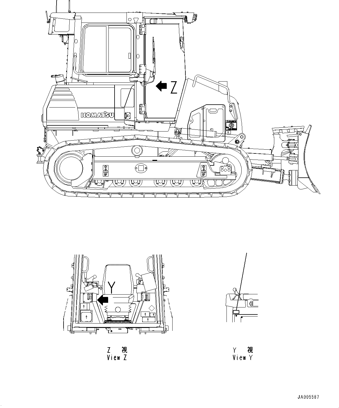 Схема запчастей Komatsu D39EX-22 - ПРЕДУПРЕЖДАЮЩ. МАРКИРОВКАS, KOMTRAX (№-) ПРЕДУПРЕЖДАЮЩ. МАРКИРОВКАS, KOMTRAX