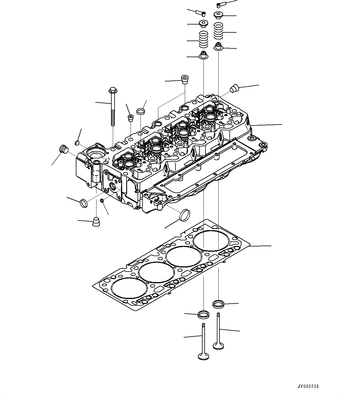 Схема запчастей Komatsu SAA4D107E-1AA - ГОЛОВКА ЦИЛИНДРОВ (№-) ГОЛОВКА ЦИЛИНДРОВ