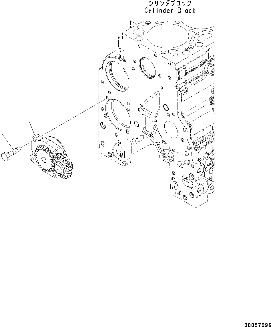 Схема запчастей Komatsu SAA4D107E-1AA - ДВИГАТЕЛЬ МАСЛ. НАСОС (№-) ДВИГАТЕЛЬ МАСЛ. НАСОС