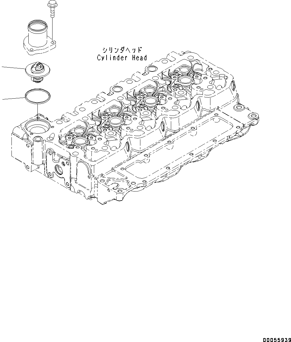 Схема запчастей Komatsu SAA4D107E-1AA - ТЕРМОСТАТ (№-) ТЕРМОСТАТ