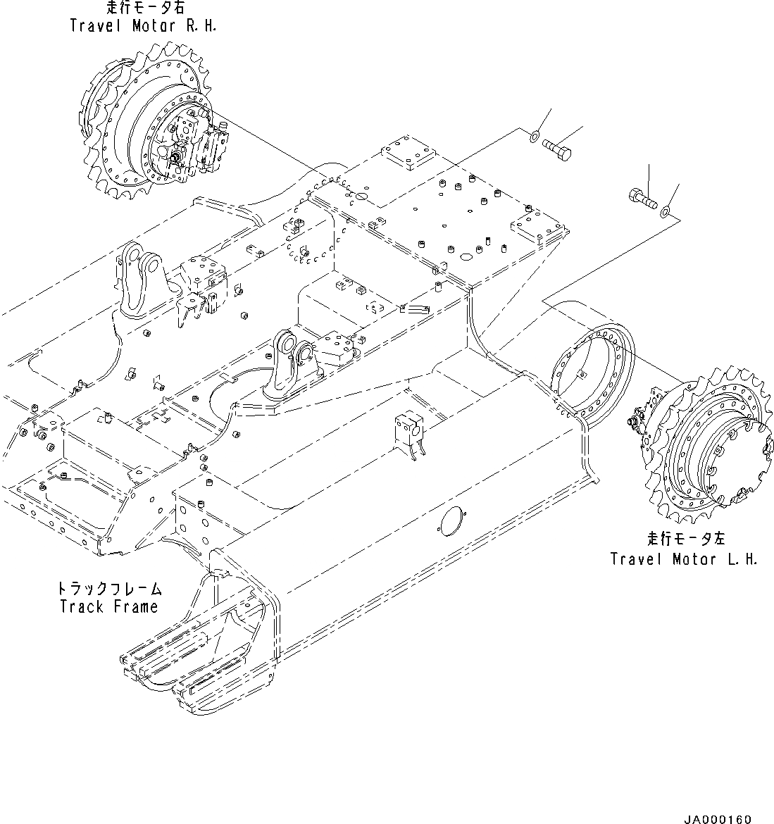 Схема запчастей Komatsu D39PX-22 - КОНЕЧНАЯ ПЕРЕДАЧА, КРЕПЛЕНИЕ (№-) КОНЕЧНАЯ ПЕРЕДАЧА