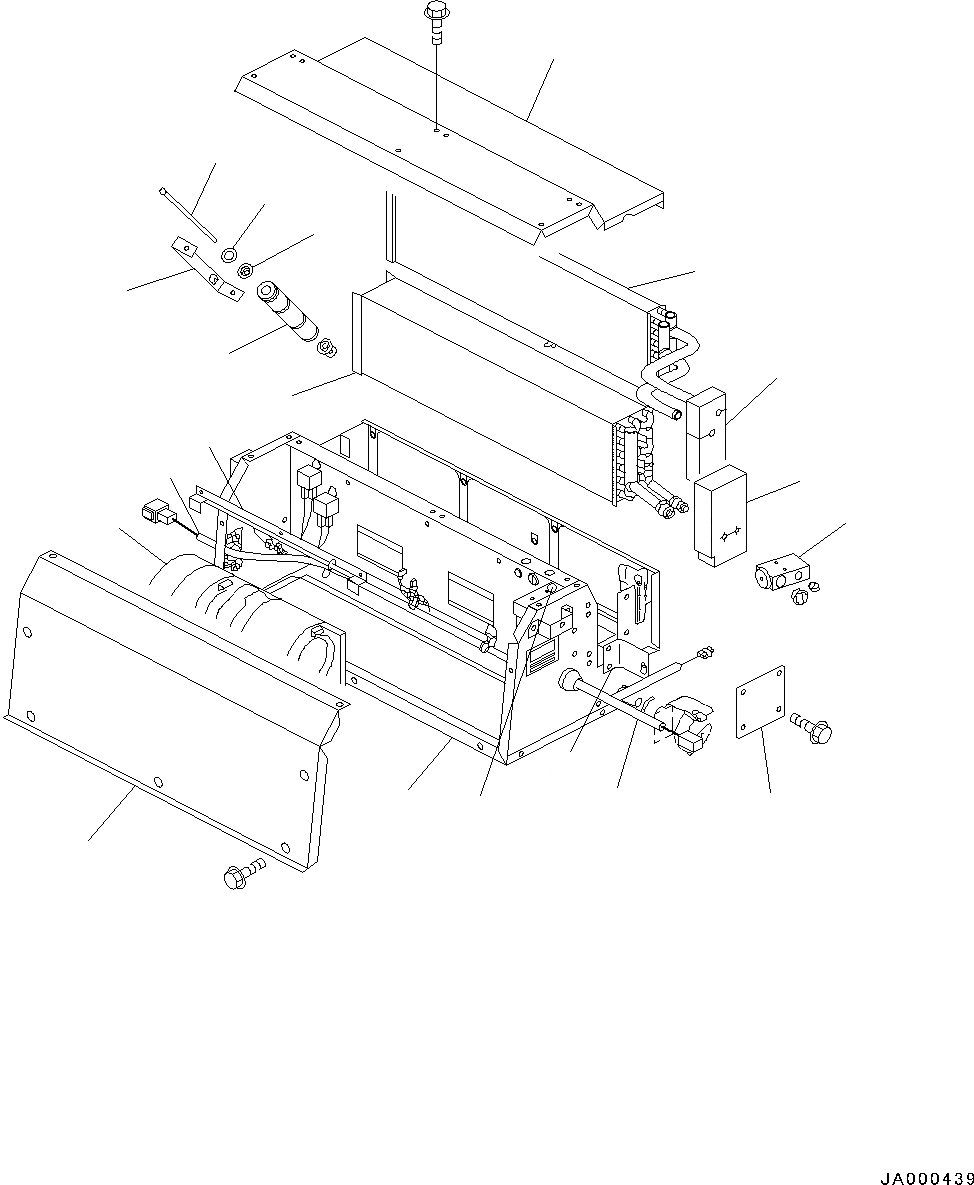 Схема запчастей Komatsu D39PX-22 - КАБИНА ROPS, БЛОК КОНДИЦИОНЕРА (№-) КАБИНА ROPS, С AM-FM STEREO РАДИО С CASSETTE, ДЛЯ СЕВ. АМЕРИКИ, С МАСТЕР КЛЮЧ, ДЛЯ MACHINE С KOMTRAX