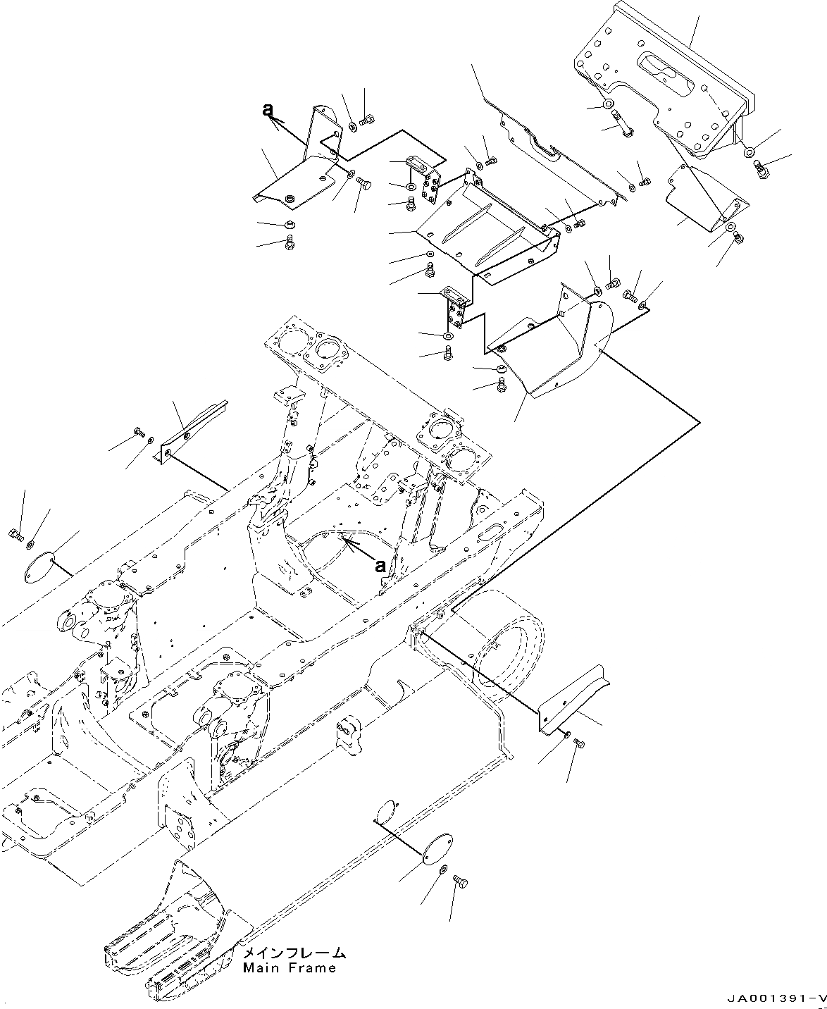 Схема запчастей Komatsu D39PX-22 - КРЫШКИ (№-) КРЫШКИ, ДЛЯ MACHINE С ЗАДН. АКТУАТОР