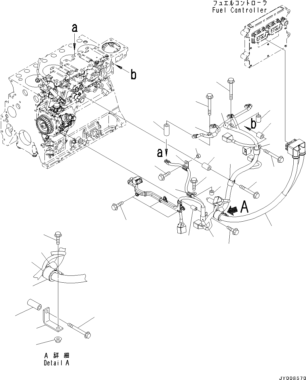 Схема запчастей Komatsu SAA4D95LE-5 - WIRE Э/ПРОВОДКА F ДВИГАТЕЛЬ ЭЛЕКТРИКА