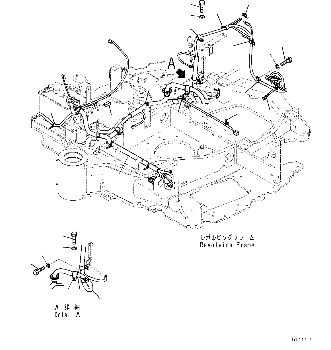 Схема запчастей Komatsu PC45MR-3 - ЭЛЕКТРИЧ. ПРОВОДКА, ОСНОВН. ПРОВОДКА (/) (№7-) ЭЛЕКТРИЧ. ПРОВОДКА