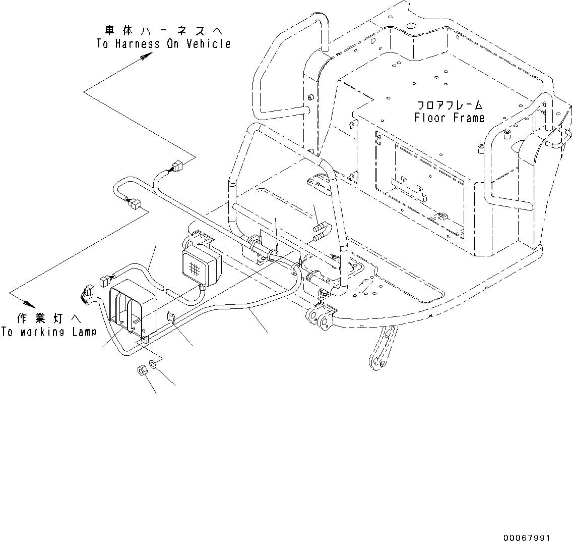 Схема запчастей Komatsu PC45MR-3 - ДОПОЛН. ЛАМПА РАБОЧ. ОСВЕЩЕНИЯ (№-) ДОПОЛН. ЛАМПА РАБОЧ. ОСВЕЩЕНИЯ, ДЛЯ НАВЕСА