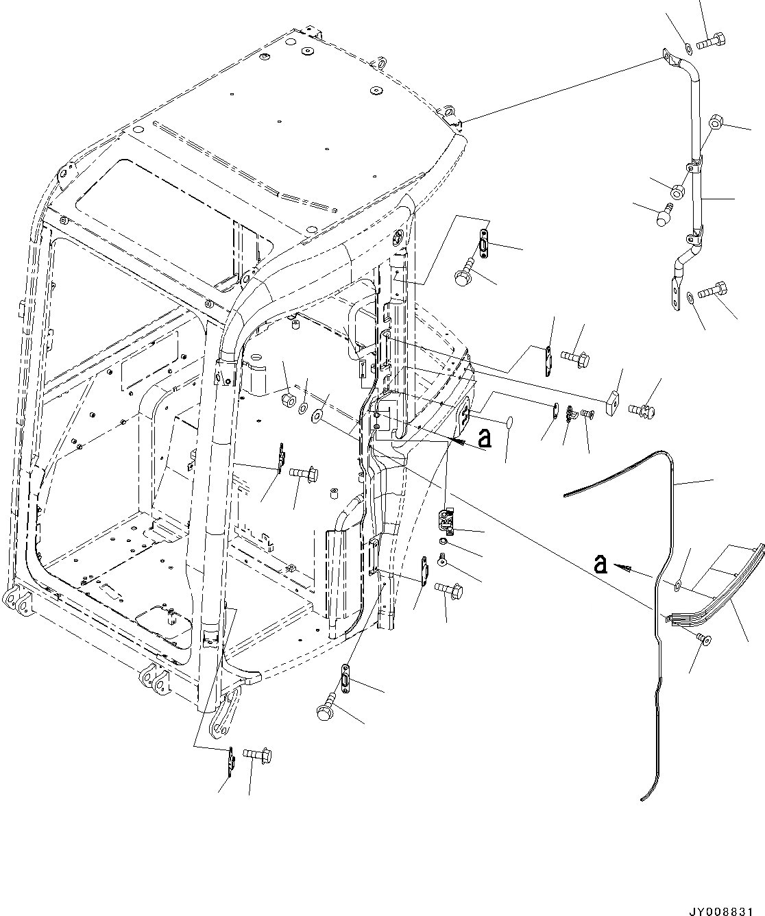 Схема запчастей Komatsu PC45MR-3 - КАБИНА, ФИКСАТОР ОТКРЫТИЯ И БЛОК ДВЕРИ (№-) КАБИНА, С ПРОПОРЦИОНАЛЬН. РЫЧАГ УПРАВЛ-Я, ЗАДН.VIEW MIRROR, ЛЕВ. И ПРАВ., ПЕЧКА, PROVISION ДЛЯ -ДОПОЛН. АКТУАТОР ТРУБЫ, LA