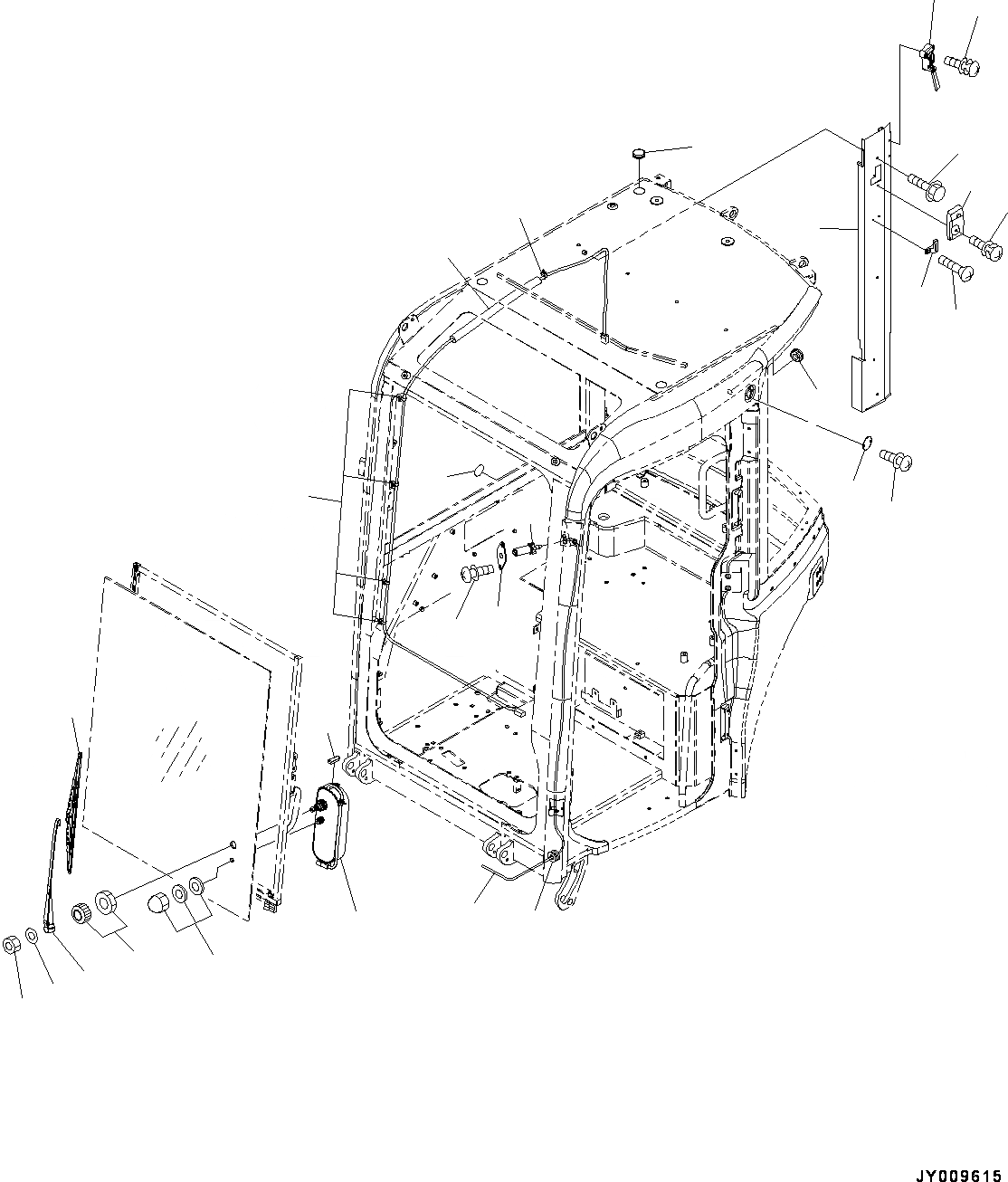 Схема запчастей Komatsu PC45MR-3 - КАБИНА, КАБИНА IN ЧАСТИ, ЭЛЕКТРИЧ. ЧАСТИ (№-) КАБИНА, С КОНДИЦИОНЕРОМ, МАСТЕР КЛЮЧ, PROVISION ДЛЯ -ДОПОЛН. АКТУАТОР ТРУБЫ