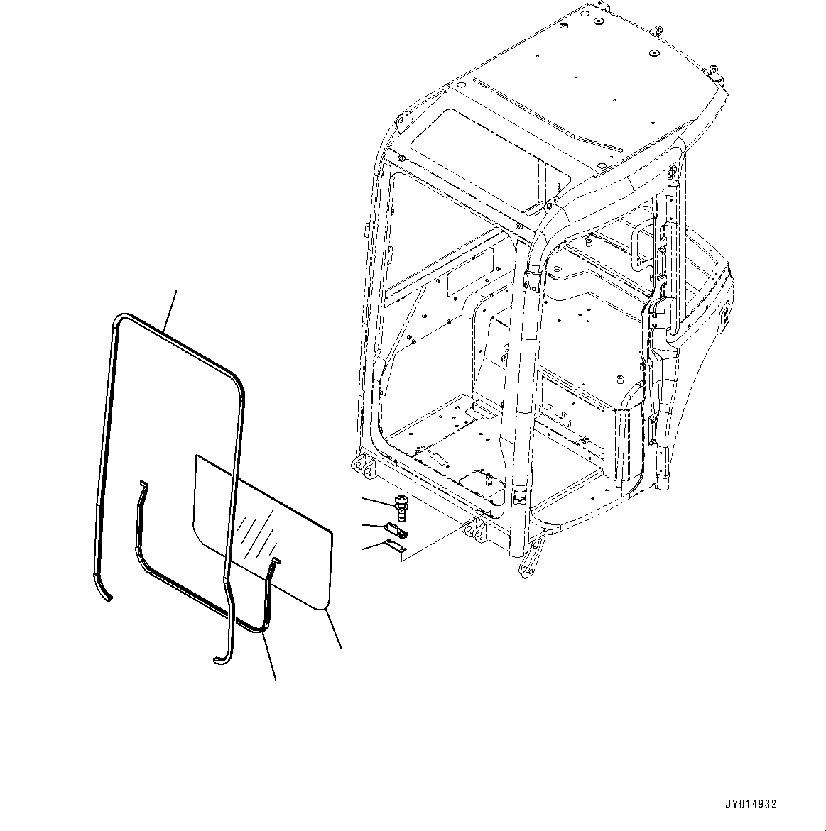 Схема запчастей Komatsu PC45MR-3 - КАБИНА, ПЕРЕДН. НИЖН. ОКНА (№-) КАБИНА, ОТВ. С ИЗМ. УГЛОМ DOZER, С ПРОПОРЦИОНАЛЬН. РЫЧАГ УПРАВЛ-Я, ЗАДН.VIEW MIRROR, ЛЕВ. И ПРАВ., ПЕЧКА, PROVISION ДЛЯ -ДОПОЛН.