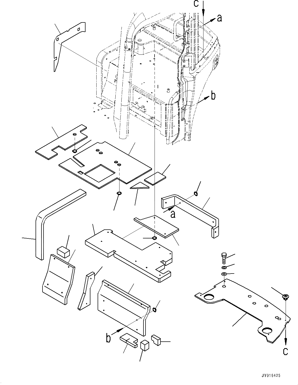 Схема запчастей Komatsu PC45MR-3 - КАБИНА, ПОЛ, НИЖН. ЩИТКИ (№-) КАБИНА, ОТВ. С ИЗМ. УГЛОМ DOZER, С ПРОПОРЦИОНАЛЬН. РЫЧАГ УПРАВЛ-Я, ЗАДН.VIEW MIRROR, ЛЕВ. И ПРАВ., КОНДИЦ. ВОЗДУХА, PROVISION ДЛЯ -ДОПОЛНИТ.ITI