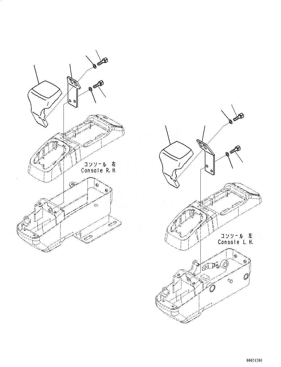 Схема запчастей Komatsu PC45MR-3 - КАБИНА, ПОДЛОКОТНИК (№-) КАБИНА, ОТВ. С ИЗМ. УГЛОМ DOZER, С ПРОПОРЦИОНАЛЬН. РЫЧАГ УПРАВЛ-Я, ЗАДН.VIEW MIRROR, ЛЕВ. И ПРАВ., ПЕЧКА, PROVISION ДЛЯ -ДОПОЛН.