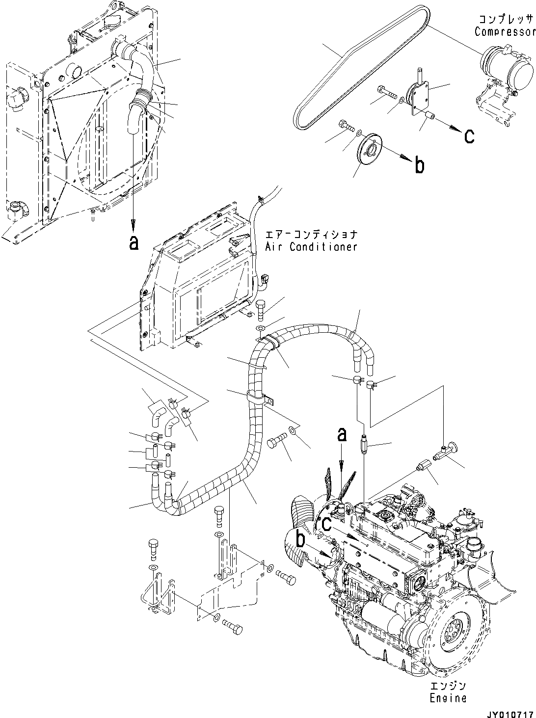 Схема запчастей Komatsu PC45MR-3 - БЛОК КОНДИЦИОНЕРА, КОМПОНЕНТЫ КОНДИЦИОНЕРА (№-) БЛОК КОНДИЦИОНЕРА, ДЛЯ КАБИНА ROPS