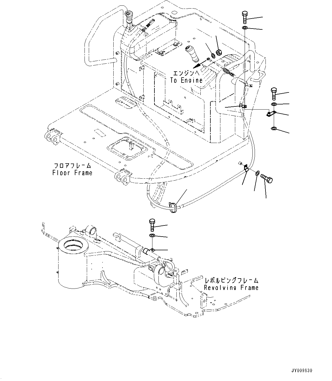 Схема запчастей Komatsu PC45MR-3 - КРЕПЛЕНИЕ ПОЛАING, КАБЕЛЬ КРЕПЛЕНИЕ (№-) КРЕПЛЕНИЕ ПОЛАING, ДЛЯ НАВЕСА