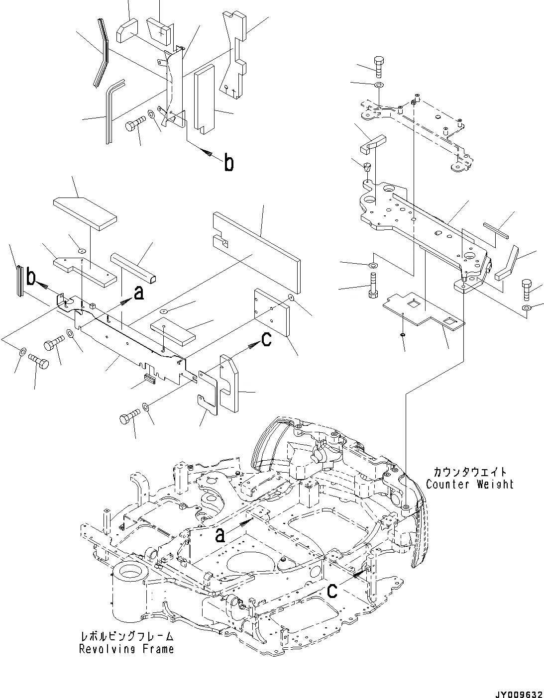 Схема запчастей Komatsu PC45MR-3 - КАПОТ, КОРПУС (№-) КАПОТ, ДЛЯ СИСТЕМА ROPS