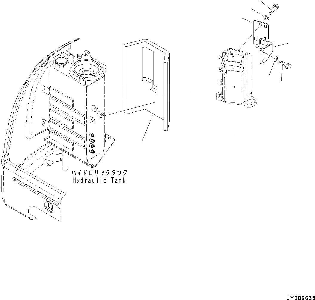 Схема запчастей Komatsu PC45MR-3 - КАПОТ, ЗАМОК ДВЕРИ (№-) КАПОТ, ДЛЯ СИСТЕМА ROPS