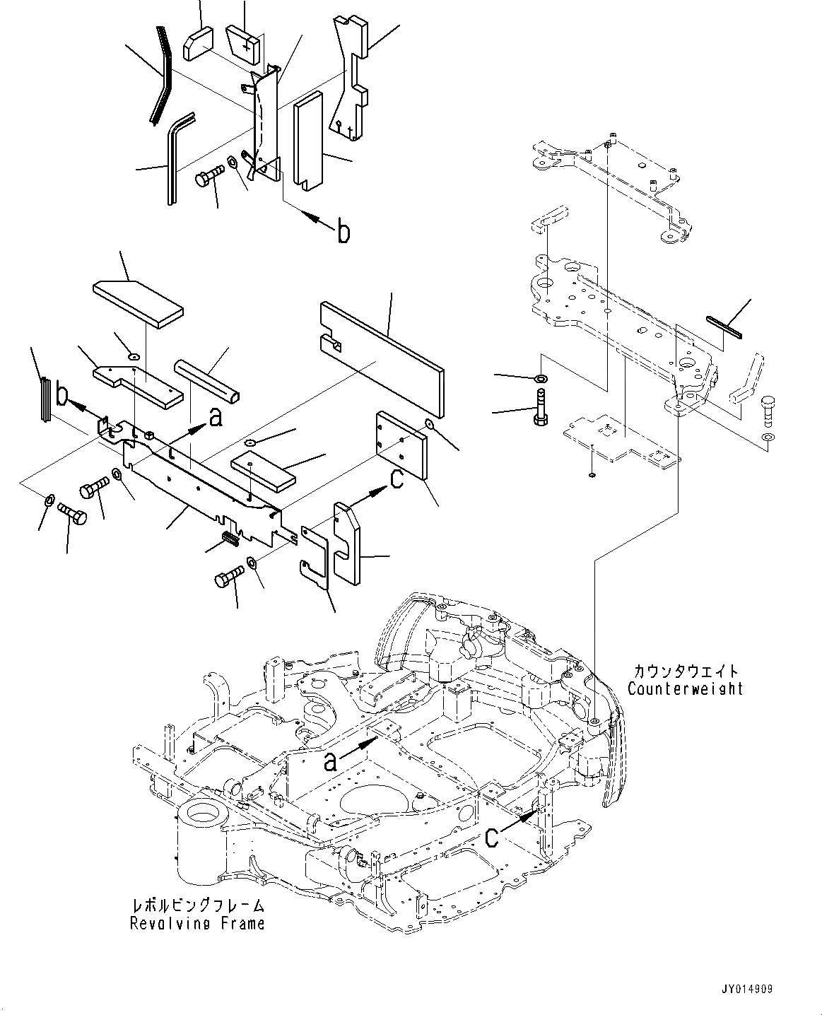 Схема запчастей Komatsu PC45MR-3 - КАПОТ, КОРПУС (№7-) КАПОТ, ДЛЯ КАБИНА ROPS