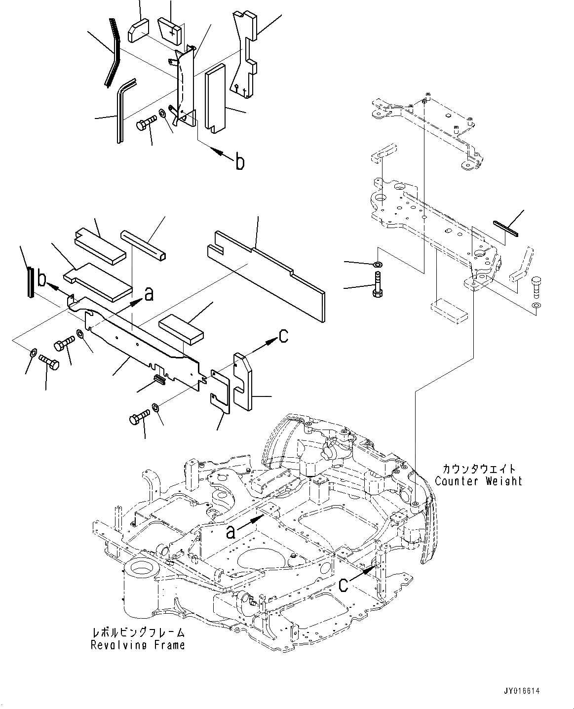 Схема запчастей Komatsu PC45MR-3 - КАПОТ, КОРПУС (№-) КАПОТ, ДЛЯ КАБИНА ROPS