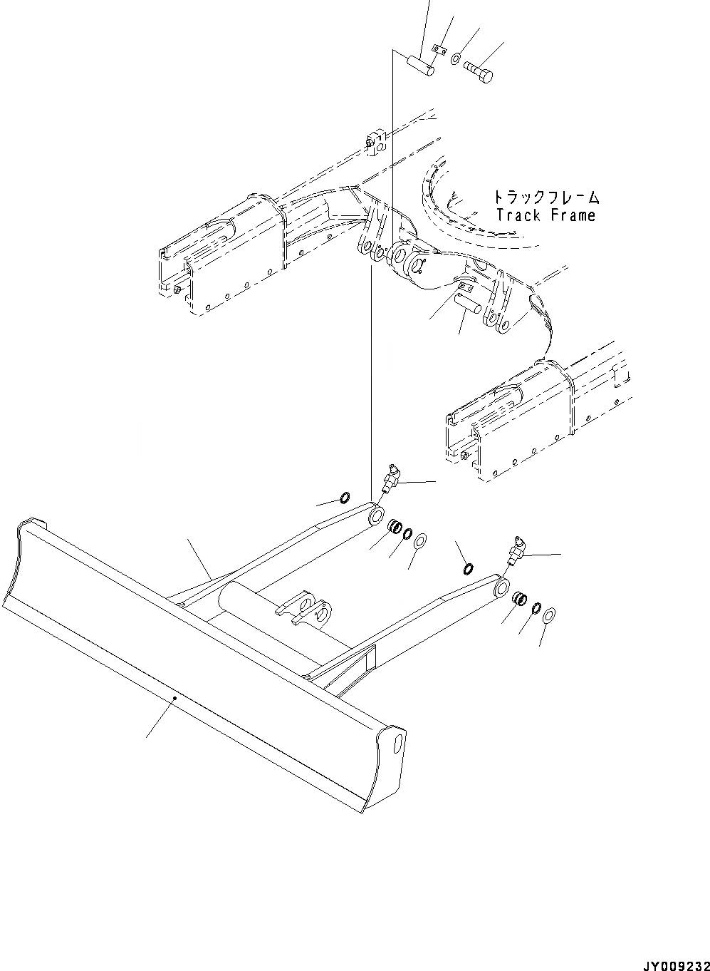 Схема запчастей Komatsu PC45MR-3 - ОТВАЛ (№-) ОТВАЛ