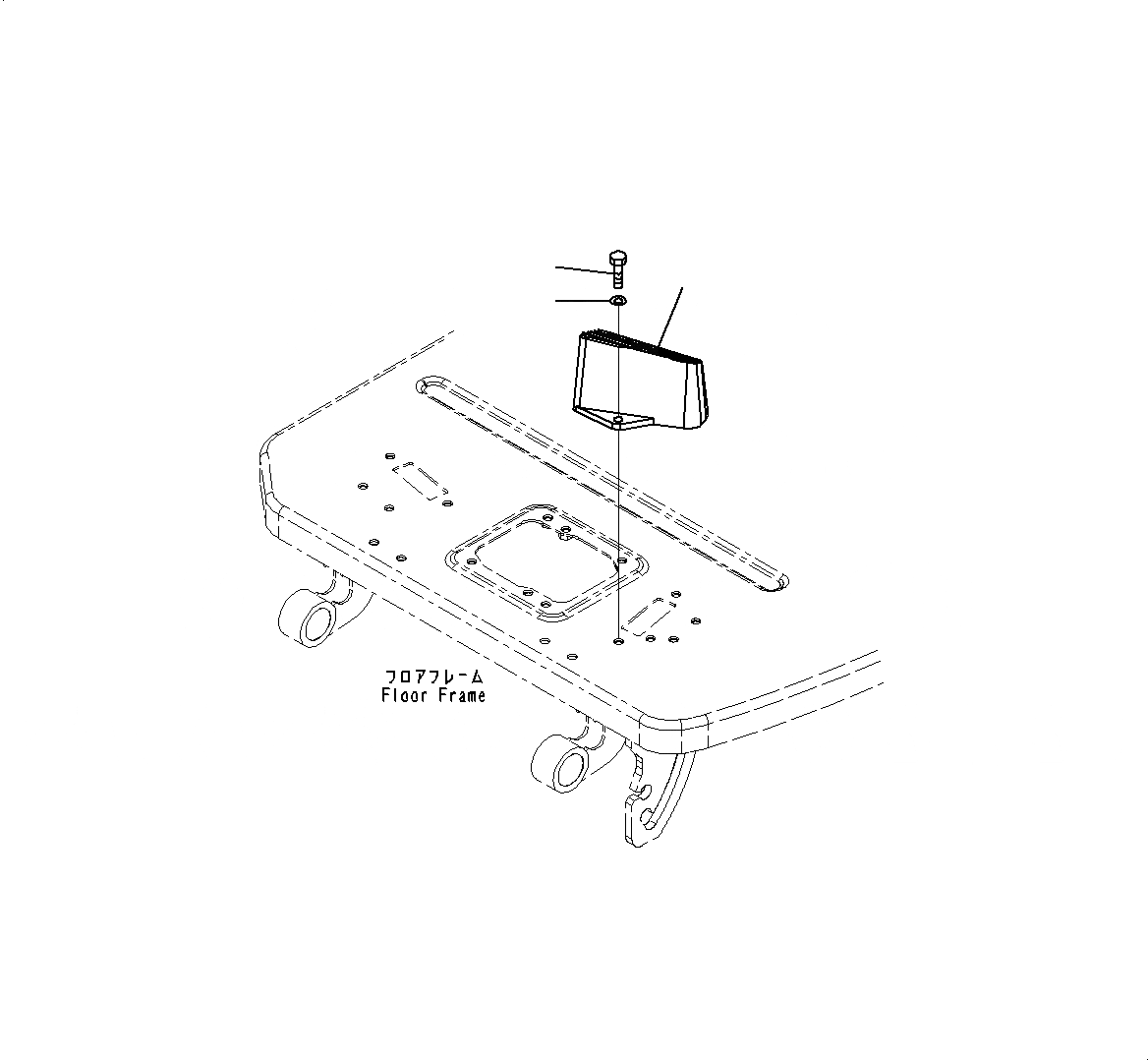 Схема запчастей Komatsu PC18MR-3 - ОСНОВН. КОНСТРУКЦИЯ, ПОЛ, FOOTREST, ЛЕВ. (№-) ОСНОВН. КОНСТРУКЦИЯ, С МАСТЕР КЛЮЧ, ДЛЯ СЕВ. АМЕРИКИ